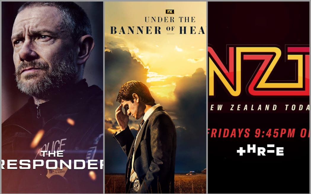 Posters for The Responder, Under the Banner of Heaven and NZ Today