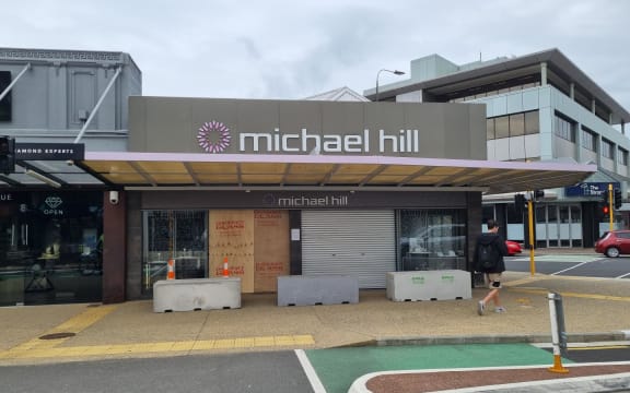 The Michael Hill store in Takapuna has closed after several burglaries and ram-raids in 2022.