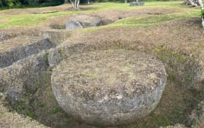 The Latte Quarry at As Nieves on Rota, Northern Marianas.