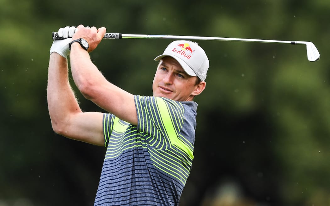 Beauden Barrett at the New Zealand Golf Open, Millbrook Resort.