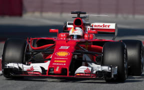 Sebastian Vettel during testing in
Barcelona, 2017.