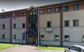 The Workington police station in Cumbria, where officers destroyed a 'suspicious' car that had been parked by other police.