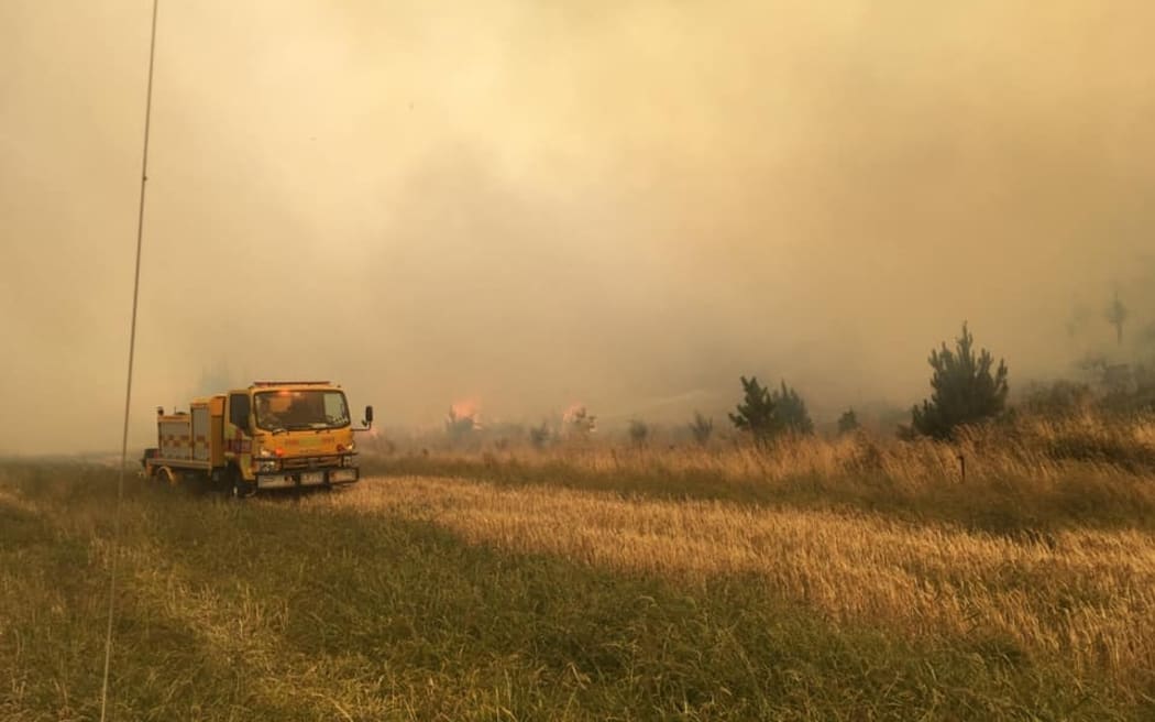 Fire crews were confronted with smoke and flames as they arrived to fight the fire yesterday.