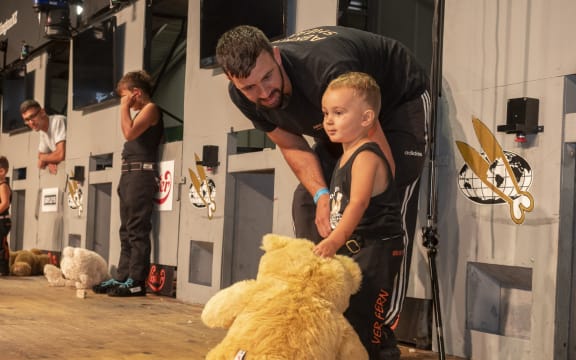 The teddy bear shearing competition at the Golden Shears