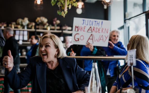 Judith Collins in Hamilton on 14 October