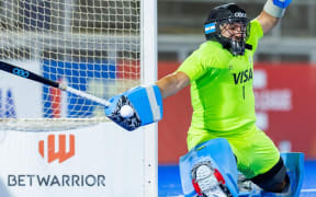 Goal keeper wering Obo head gear