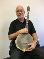 Wayne Robinson and his banjo