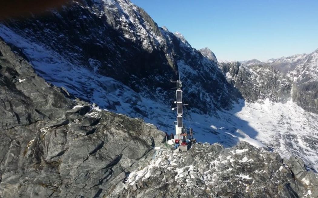 An alpine weather station above State Highway 94.