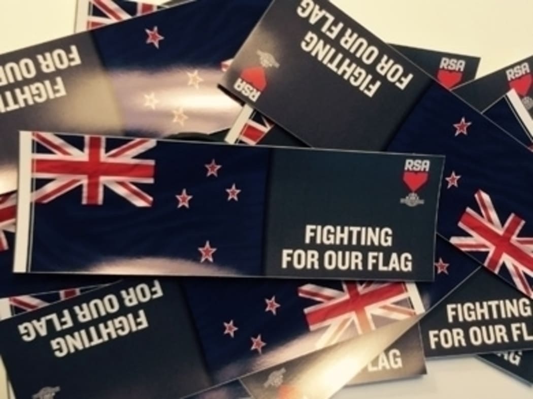 RSA bumper stickers in protest of the flag change.