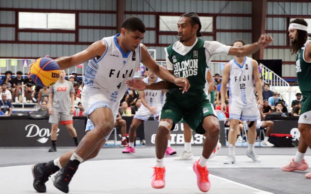 Fiji men's won against the Solomon Islands 19-18 in the 3x3 basketball competition at the 2025 Pacific Mini Games in Palau. 9 July 2025