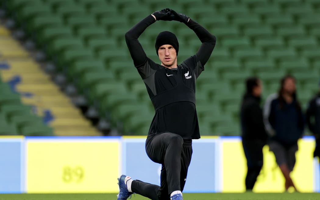 Chris Wood at All Whites training.