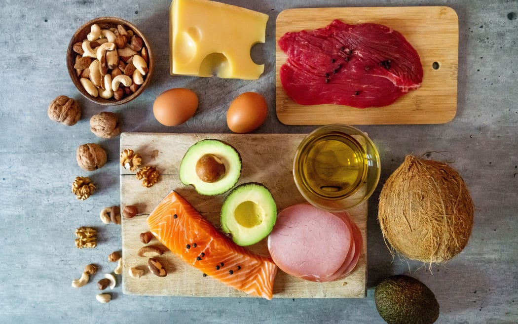 Illustration on the ketogenic diet (or keto), low carbohydrate diet, composed mainly of high-fat foods. 
Bouzic, France 

GARO/PHANIE (Photo by GARO / Phanie / Phanie via AFP)