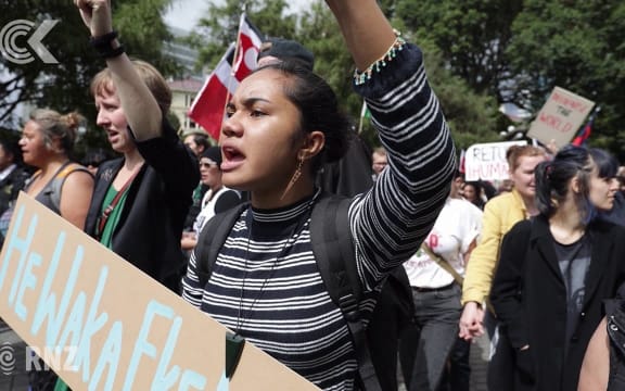 Group marches on Parliament over Ihumatao land dispute
