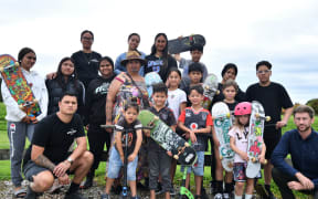 This group of friends and family support a project to see a new skate park built at Kuirau Park.
