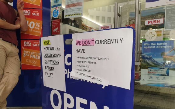 Pharmacies have sold out of hand sanitiser and other goods.