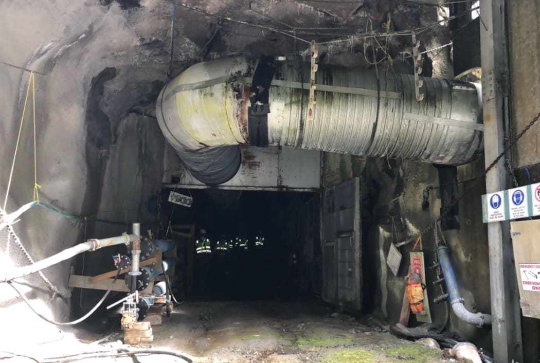 This morning Andrew Little went 30 metres into the mine's main entry tunnel with Pike Family representatives Anna Osborne and Sonya Rockhouse - who both lost a family member in the 2010 disaster.