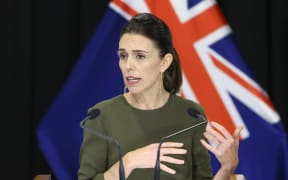 WELLINGTON, NEW ZEALAND - APRIL 07: Prime Minister Jacinda Ardern speaks to media during a press conference at Parliament on April 07, 2020 in Wellington, New Zealand.