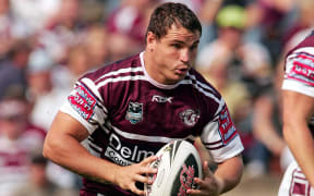 Manly second rower Anthony Watmough in action.