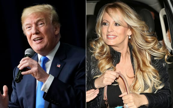 US President Donald Trump and actress Stephanie Clifford, who uses the stage name Stormy Daniels.