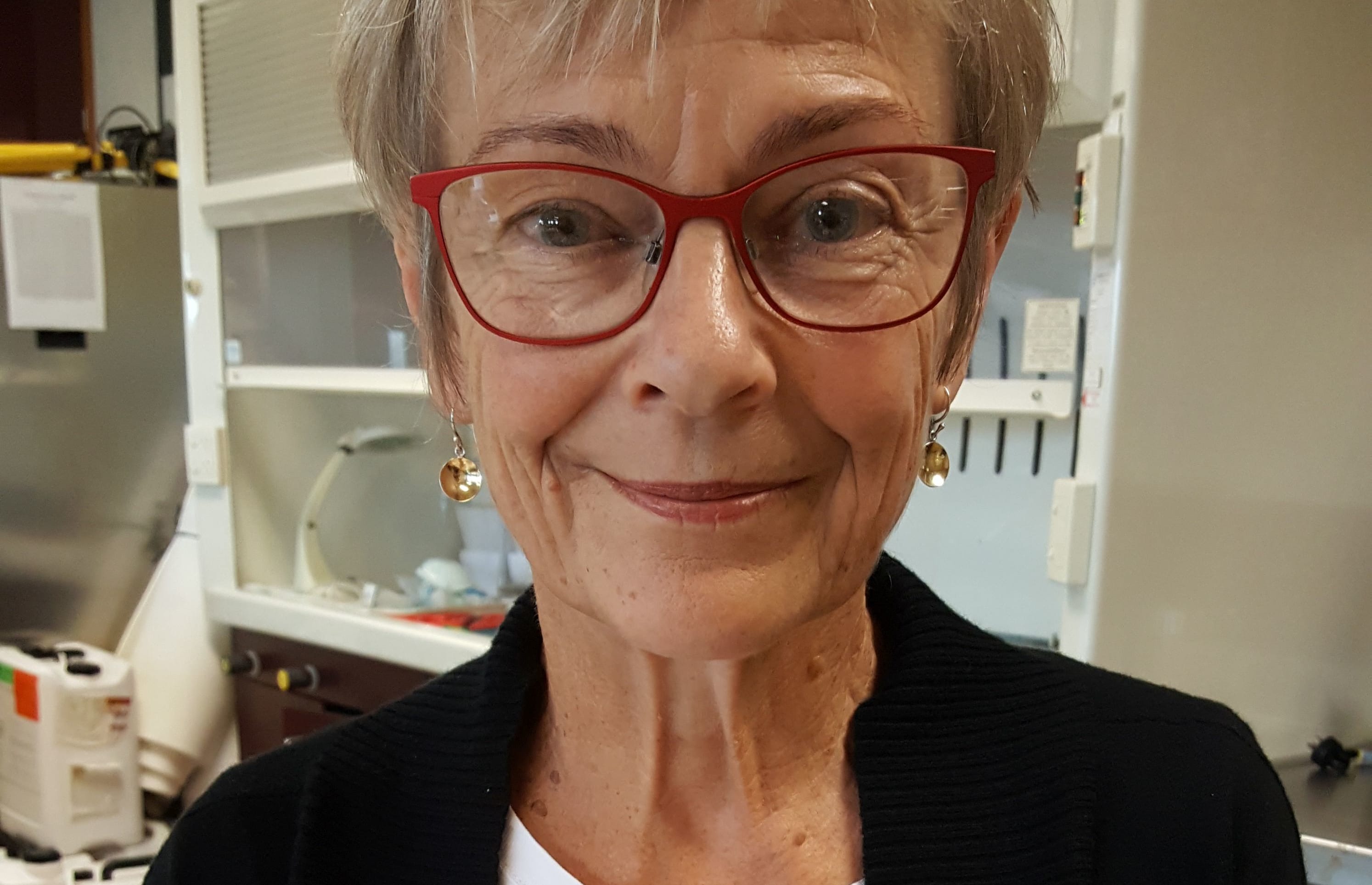 Archaeologist Dilys Johns with polyethylene glycol, known as PEG, which is used to replace the water in waterlogged artefacts.
