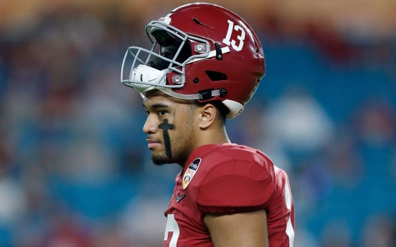 Tua Tagovailoa playing for the Alabama Crimson Tide