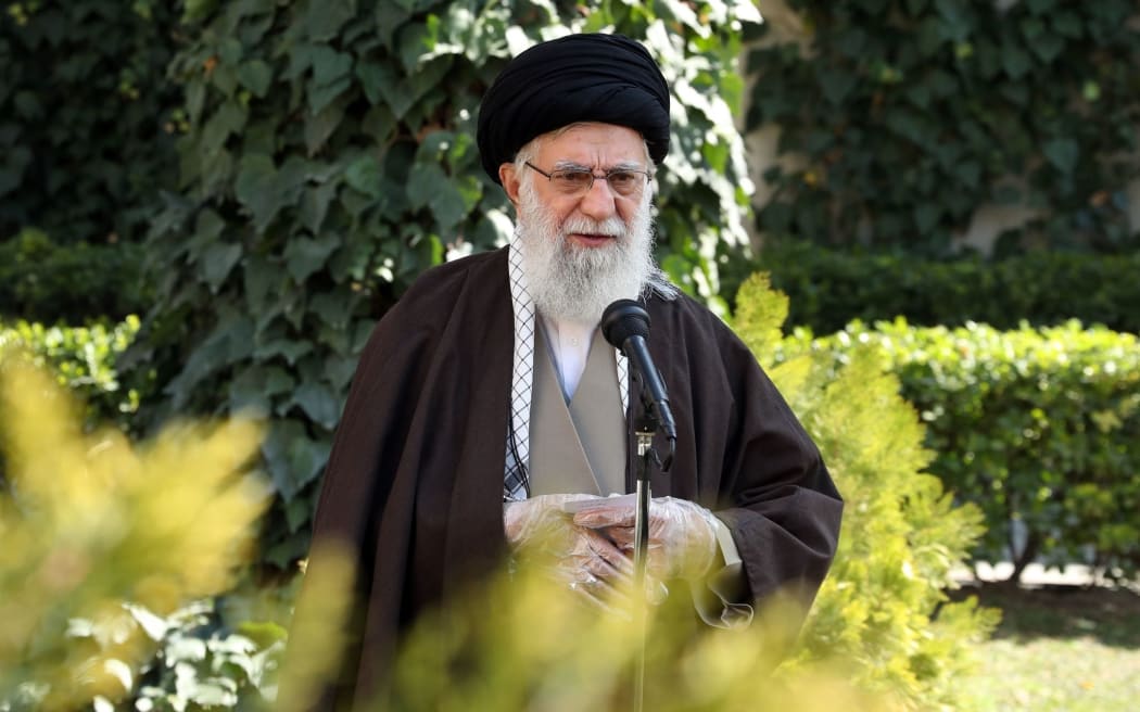 Iranian Supreme Leader Ali Khamenei makes a speech on coronavirus (COVID-19) outbreak in Tehran, Iran on March 03, 2020. Anadolu Agency