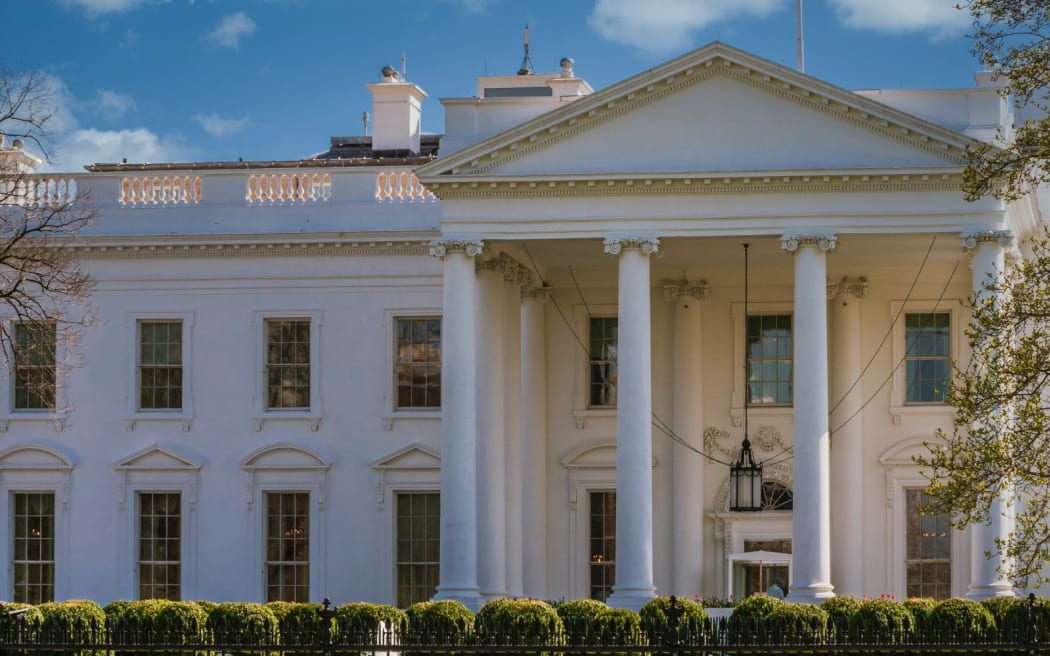 Blue sky over the White House, Washington DC