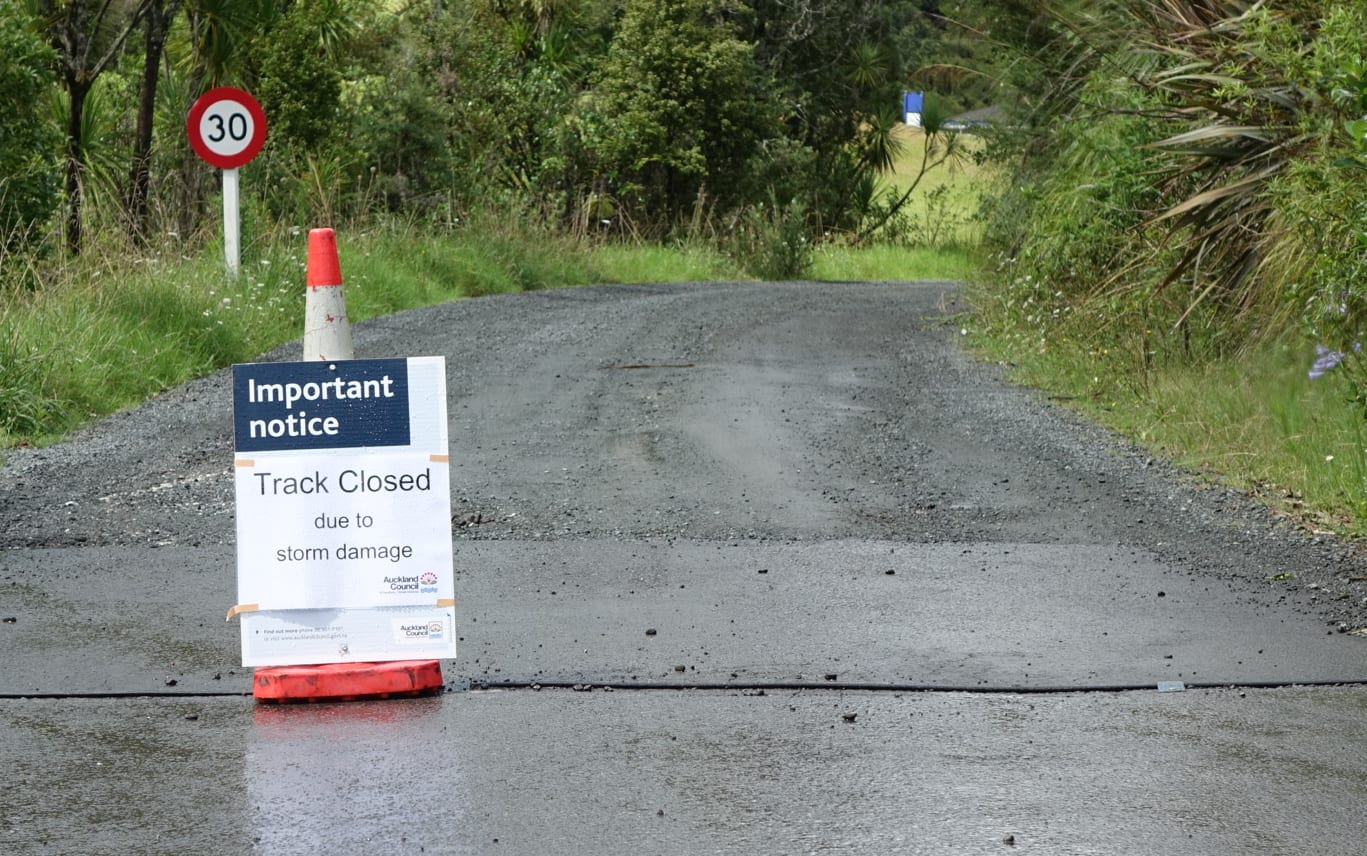 The road leading to Cascade Falls is closed today.