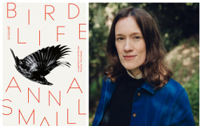 composite of the Anna Smaill and the cover of her book "Bird Life"