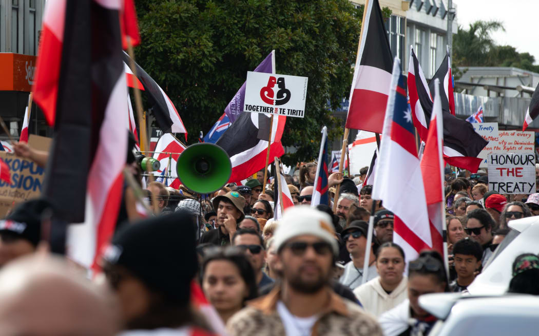 Scenes from Day 2 of Hikoi mō Te Tiriti in Whangārei.