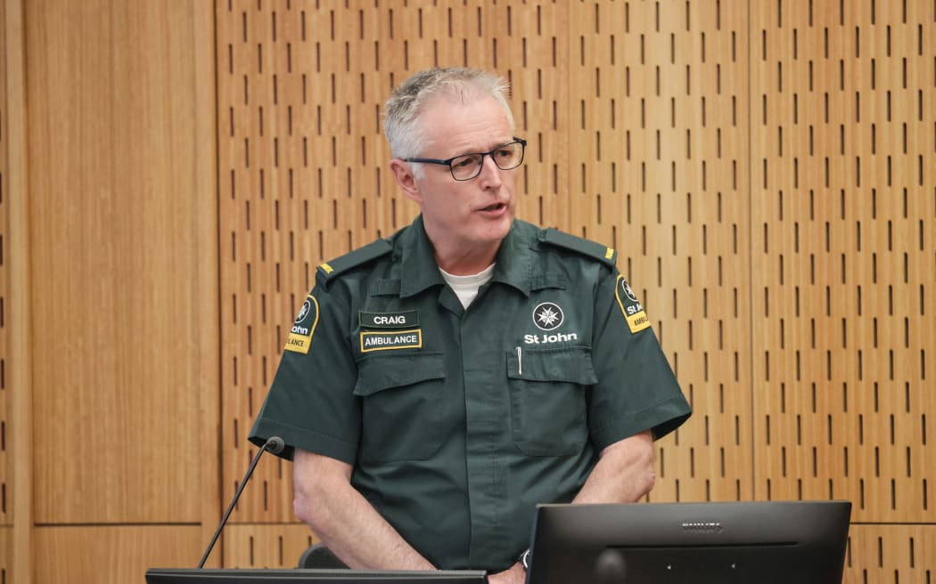 071123 CHRIS SKELTON
St John paramedic Craig Stockdale was one of the first paramedics to enter the Al Noor mosque.
Inquest into the Christchurch mosque attacks held at the Christchurch High Court.