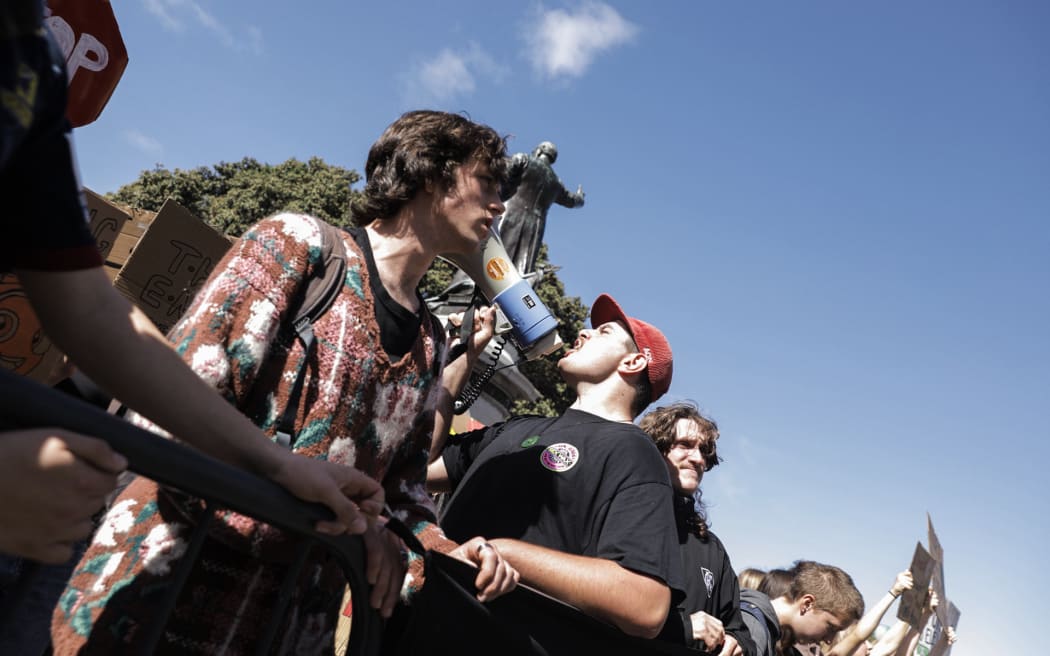 Climate protesters take to Parliament.