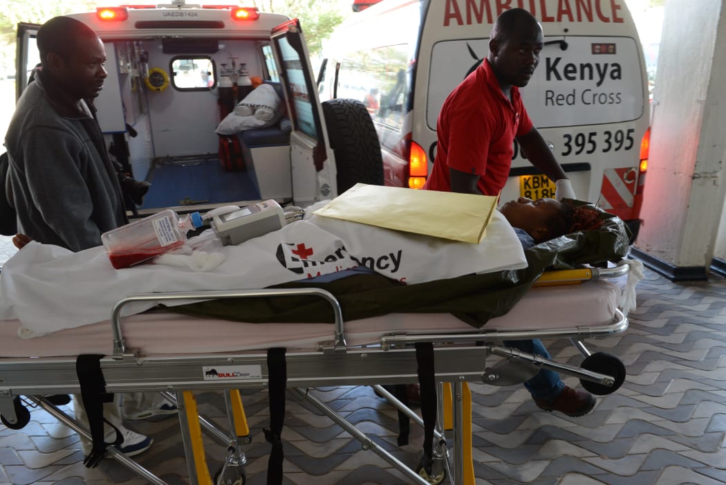 One of the injured is taken to Kenyatta hospital