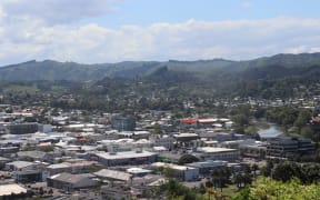 A panoramic view of Gisborne from Titirangi, Kaiti Hill