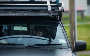 Armed Offenders Squad vehicle leaving an incident in South Auckland. 6 July 2016.