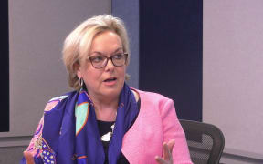 Judith Collins interviewed in the Checkpoint studio