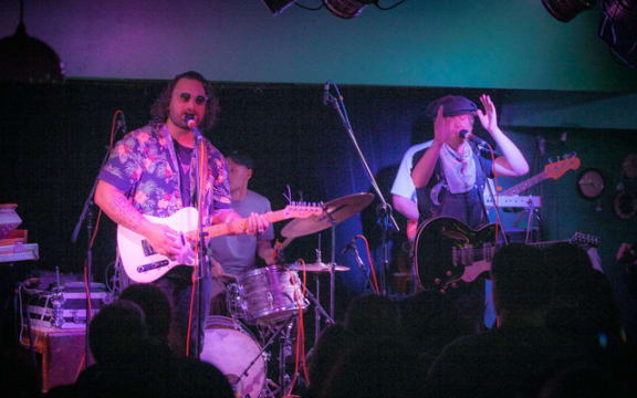 Troy Kingi and Mara TK at Wellington's Meow