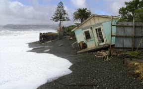 Coastal erosion at Haumoana in Hawke's Bay.