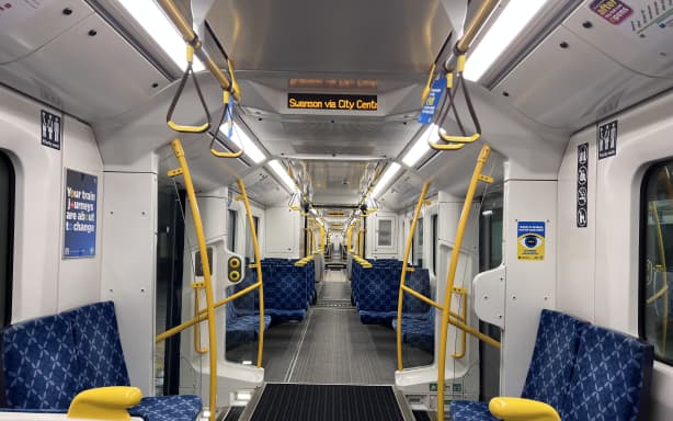 First train from Manukau to Swanson on CRL’s first day.