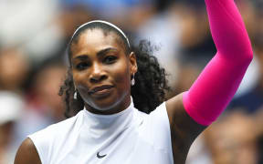Serena Williams of US celebrates after defeating Johanna Larsson of Sweden at the 2016 US Open in New York on September 3, 2016. 
EDUARDO MUNOZ ALVAREZ / AFP