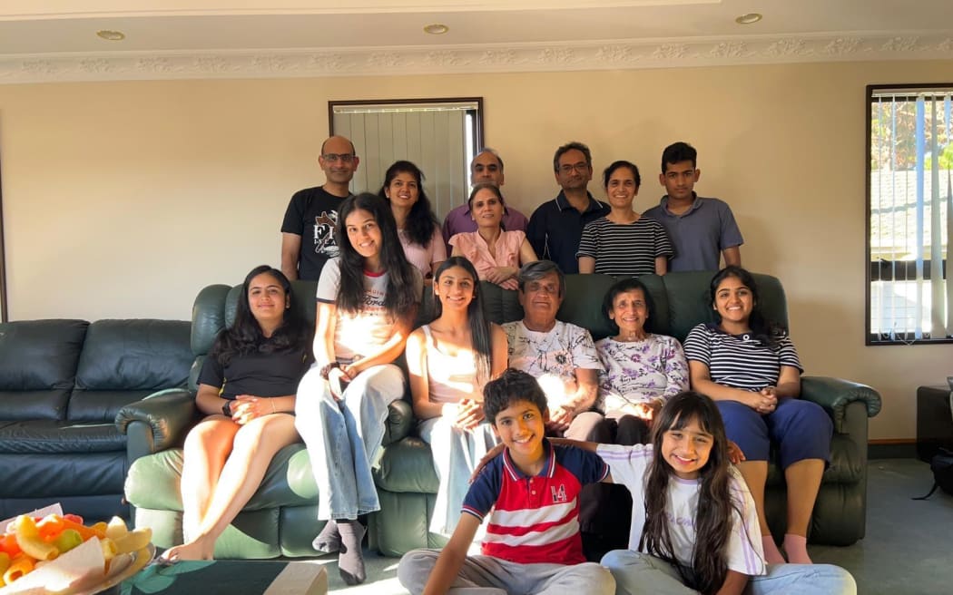 Devi Ranchod (second from right on the couch) says her family arrived in Wellington in 1918.