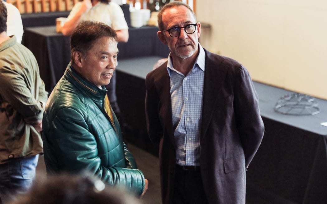 Andrew Little at the launch of his Wellington mayoralty campaign on 17 May, 2025.