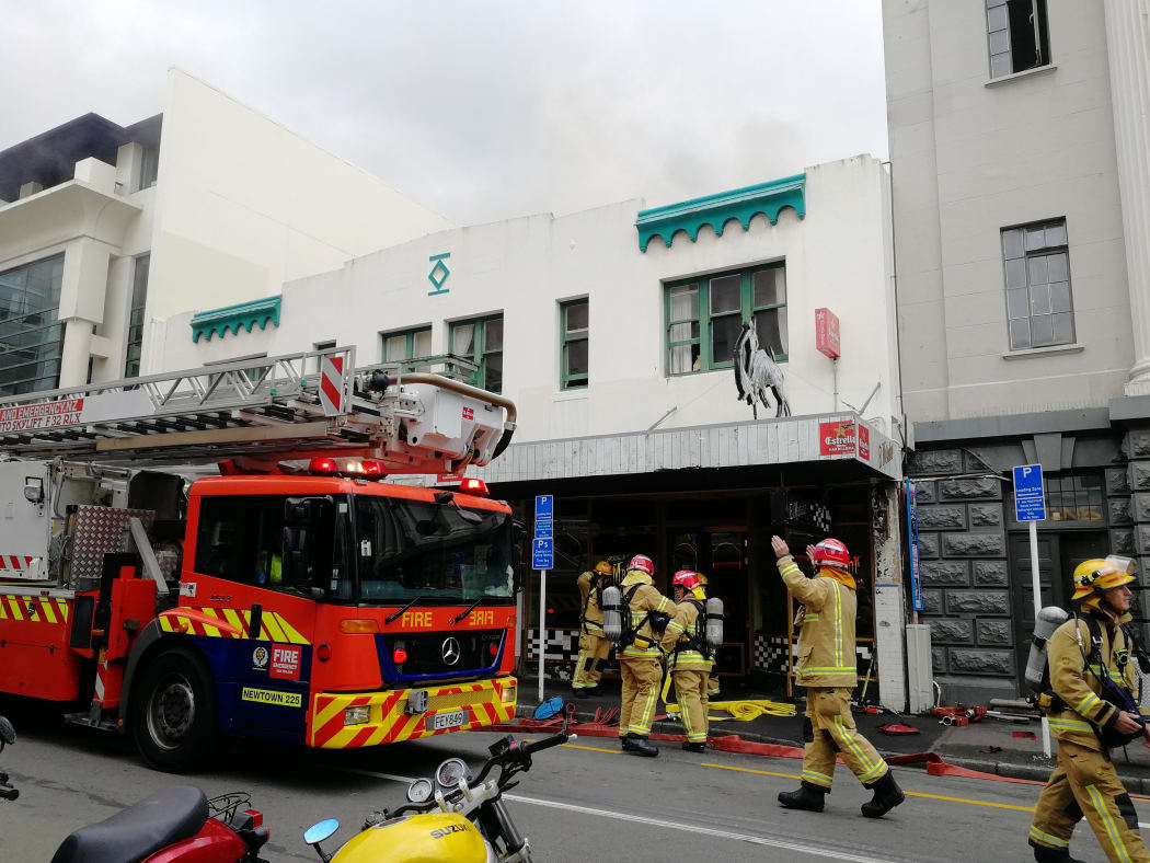 There is a fire on the roof of Logan Brown restaurant in central Wellington.