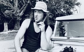 John Clarke as the gumboot-clad Taihape farmer Fred Dagg.