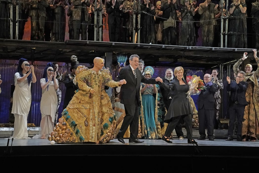 Curtain call with composer Philip Glass at The Met