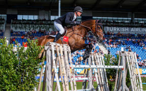 Jesse Campbell rides Cleveland at 2019 Nations Cup.