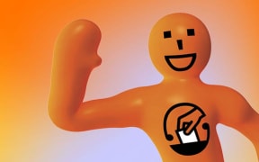 An Electoral Commission New Zealand mascot