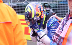Isack Hadjar of France drives the (6) Visa Cash app RB VCARB02 Honda RBPT and crashes during the Formula 1 Louis Vuitton Australian Grand Prix 2025 on March 16, 2025, at Albert Park Grand Prix Circuit in Melbourne, Australia. (Photo by Alessio Morgese/Zsombor Toth/NurPhoto) (Photo by Alessio Morgese / NurPhoto / NurPhoto via AFP)