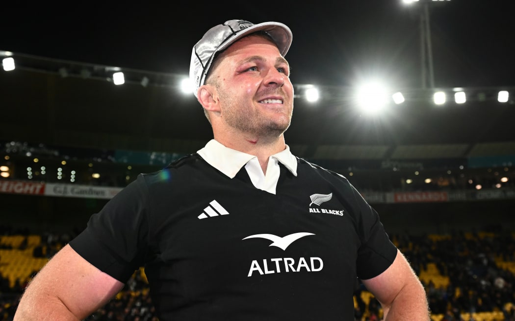 New Zealand's Sam Cane 100 games, 2024 Bledisloe Cup, New Zealand All Blacks v Australia Wallabies. Sky Stadium, Wellington. Saturday 28 September 2024.
© Mandatory credit: Kerry Marshall / www.photosport.nz