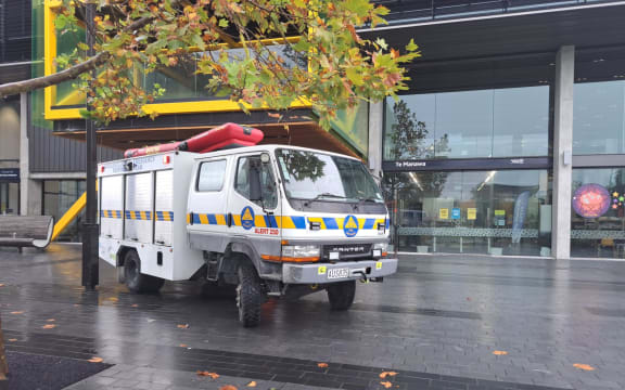 Civil Defence centre at Te Manawa library on 9 May.